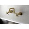 Kingston Brass KS423PB Concord Two-Handle Wall-Mount Kitchen Faucet, Polished Brass KS423PB - alternate 2